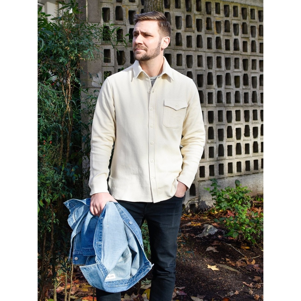 Taylor Stitch Cream Lightweight Shirt Jacket